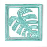 Monstera Leaf Wooden Wall Frame โ Green