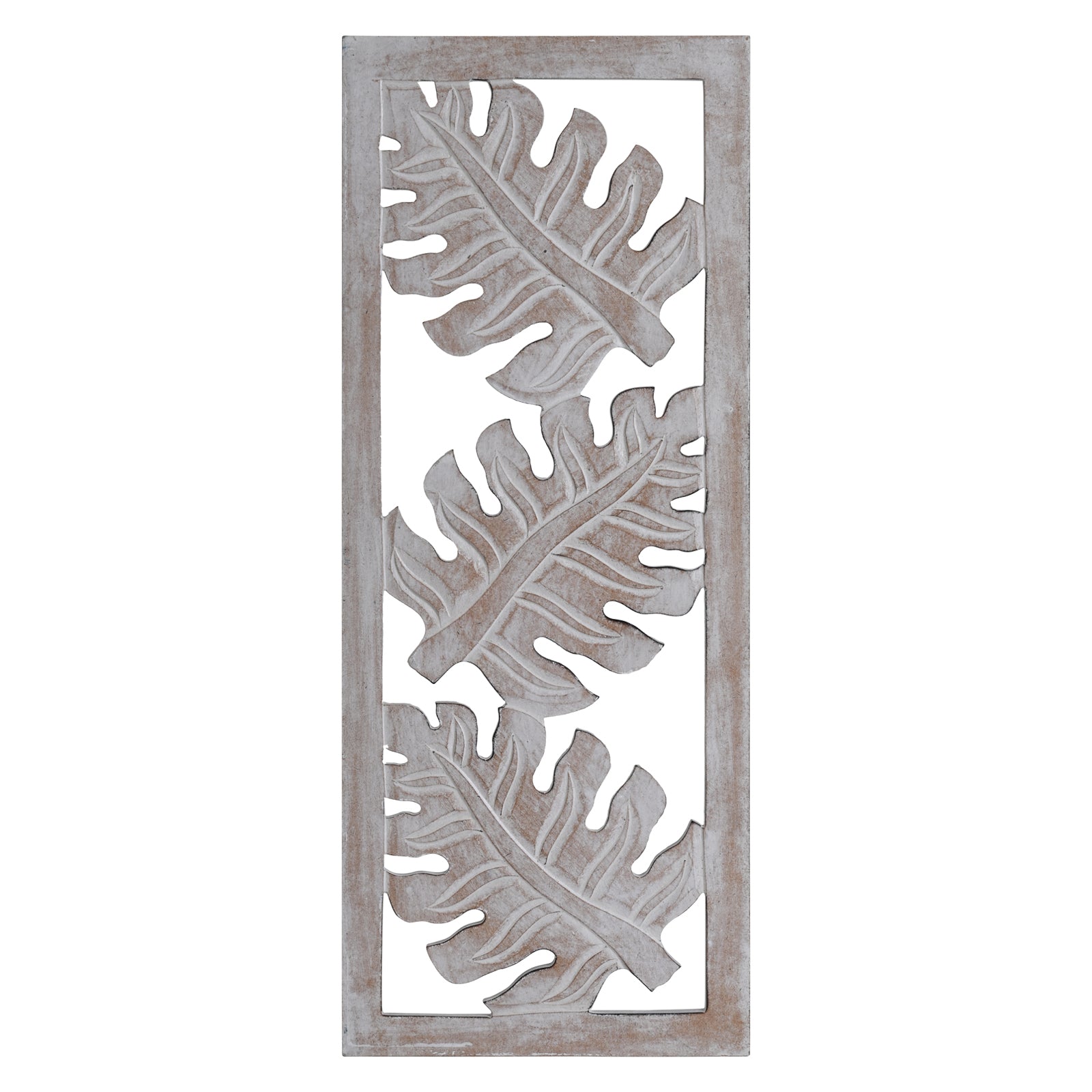 Leaf Design Wall Decoration (White) image 1