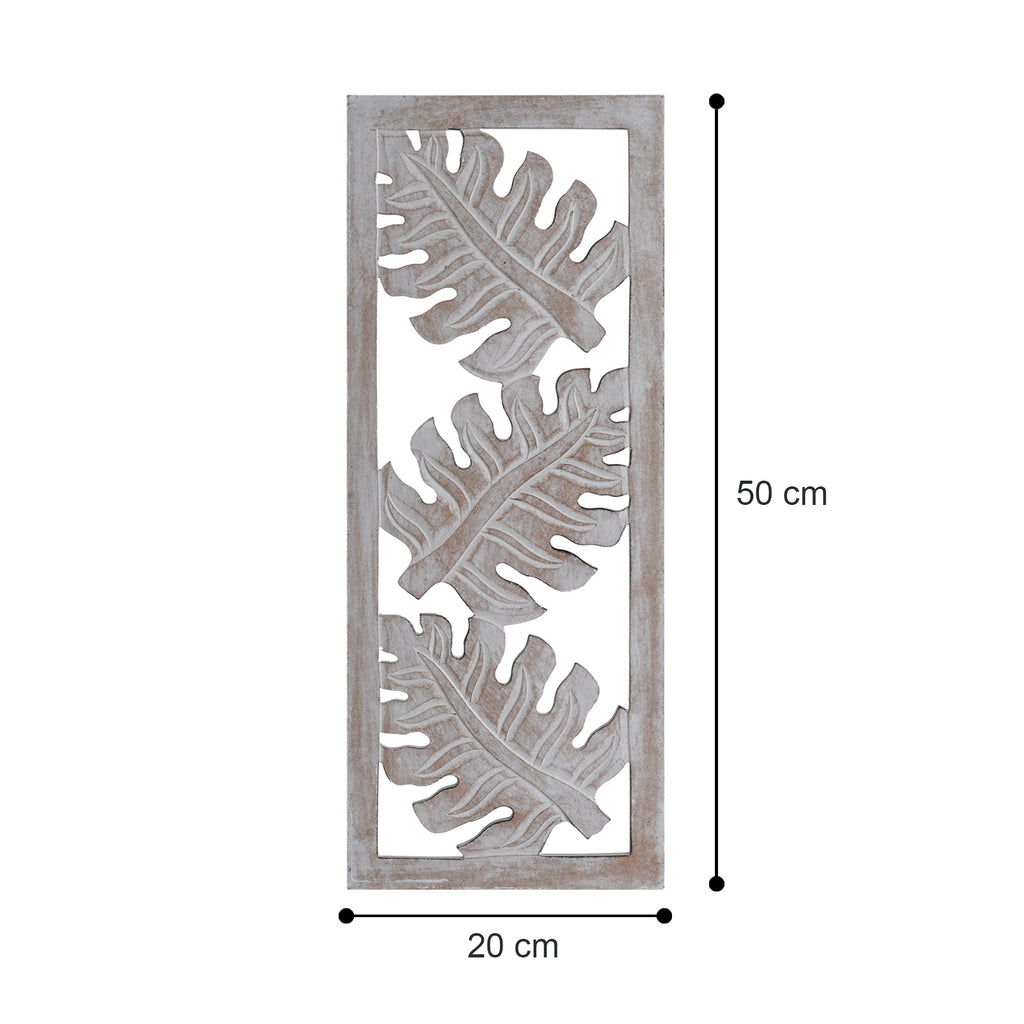 Leaf Design Wall Decoration (White) image 2