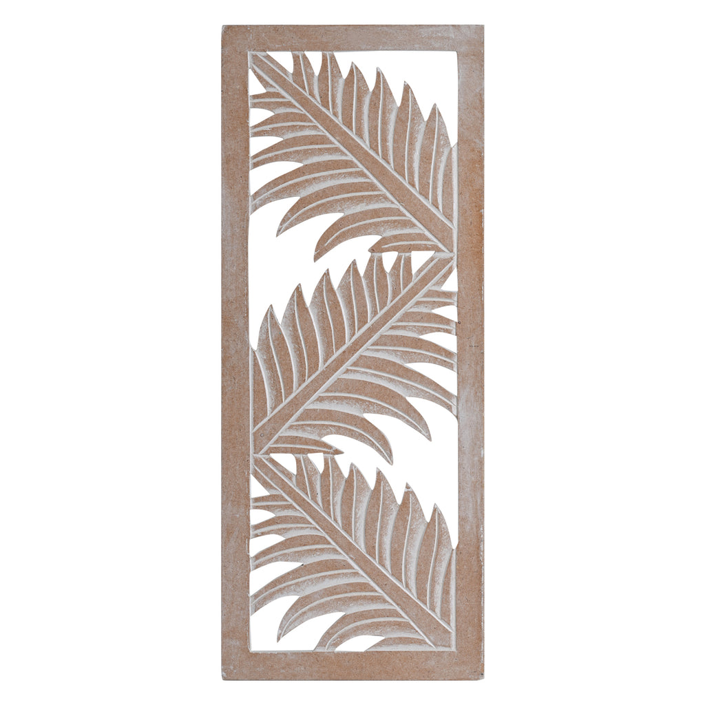 Palm Leaf Design Wall Decoration (white) image 0