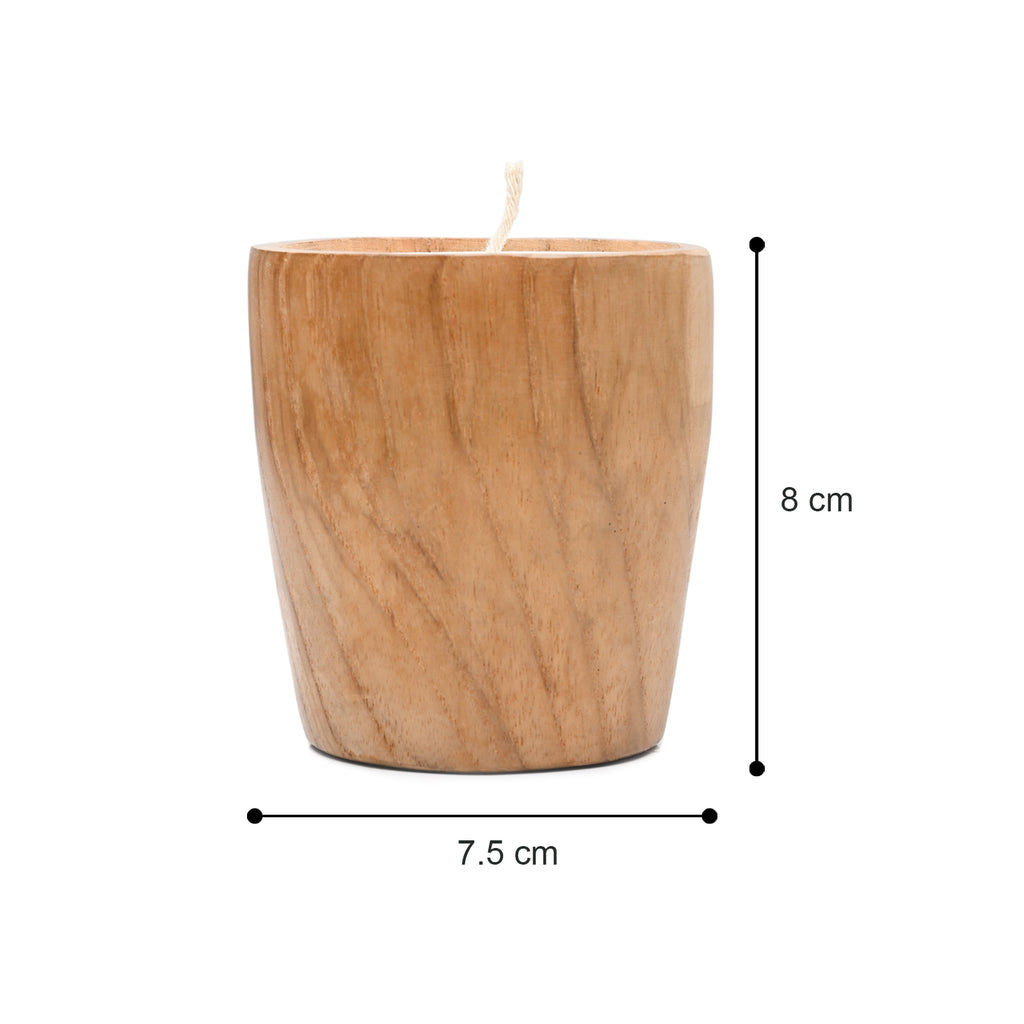 BAGUS HOME DECOR Recycled Wood tea light candle holder (Zuri) - Aesthetic Candle Holders for Home Decor - Artistic Candles for Home Decor image 3