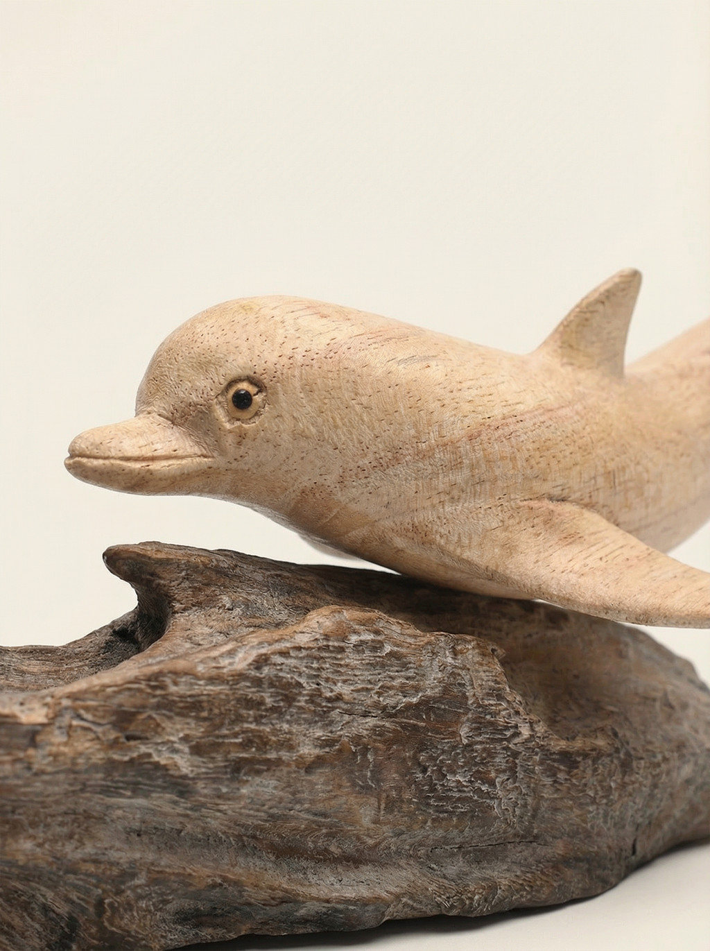Wooden Dolphin on Stand