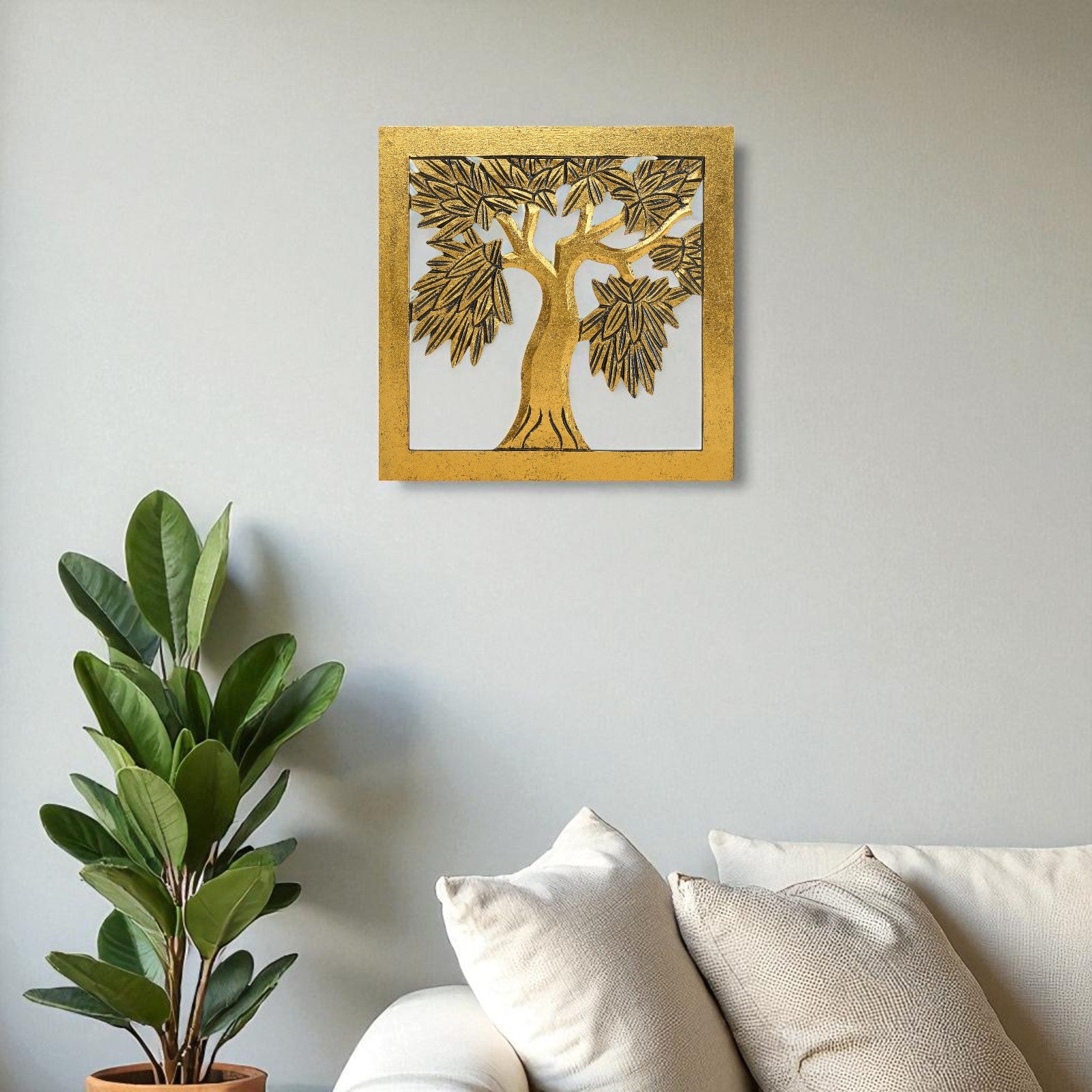 Motif Tree Design wall Decoration (Gold) image 3