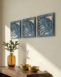 Palm Leaf Wooden Wall Frame
