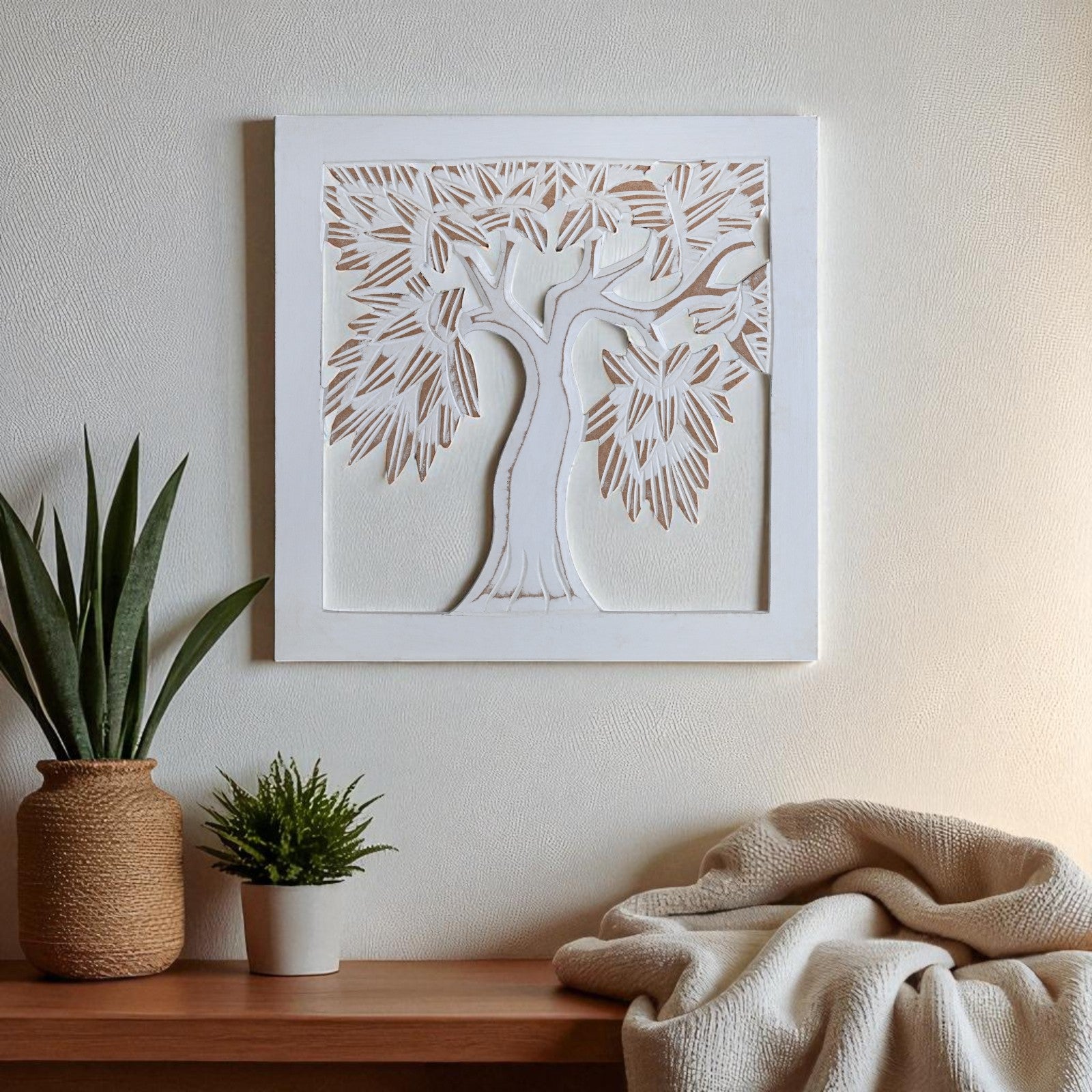 Motif Tree Design wall Decoration (white) image 5