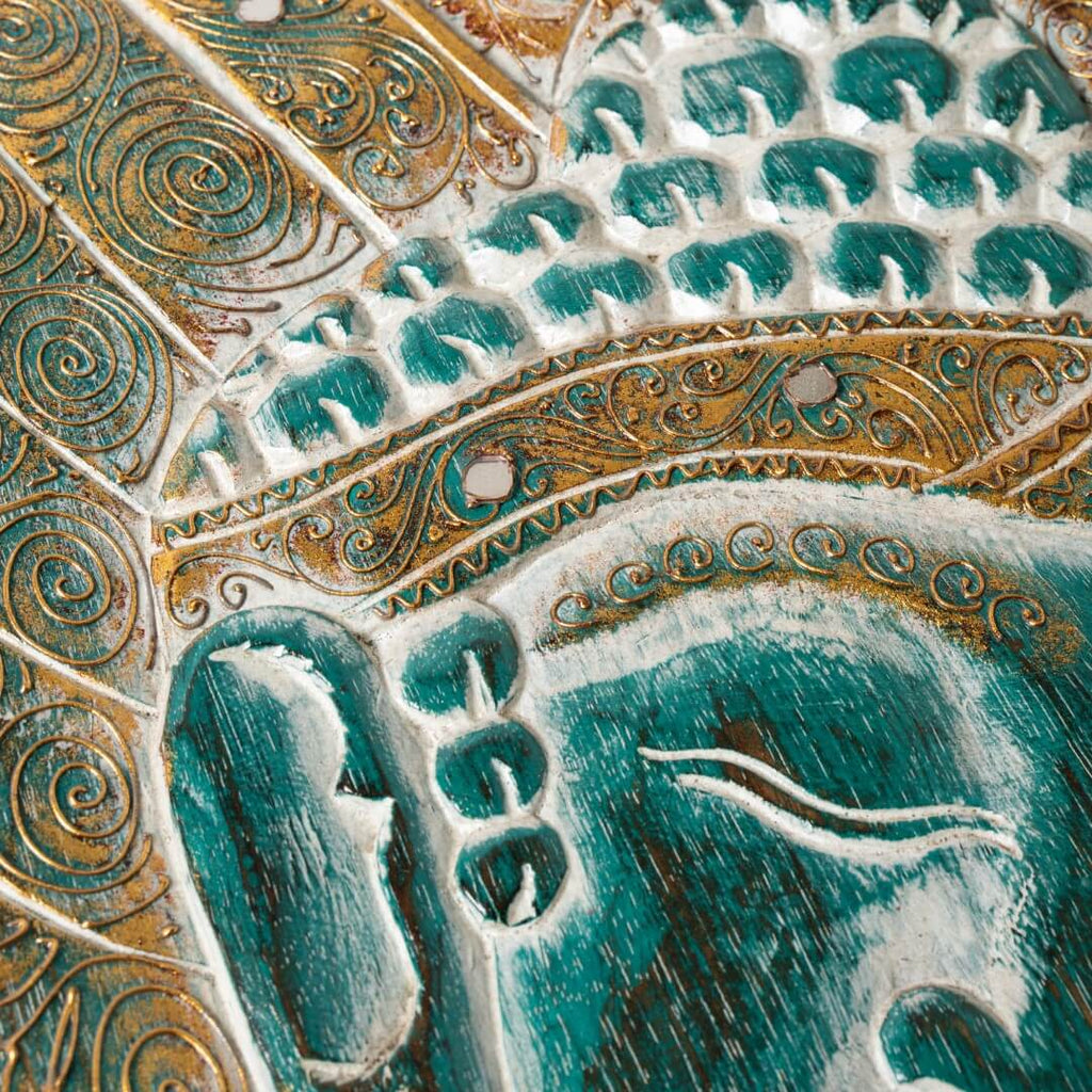 Buddha Mural - Turquoise image 1