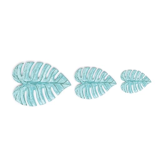 Monstera Leaf for Living Room, Wall Home Decor, Room Decor Wall Sculptures Hanging Decorations for Bedroom, Bathroom, Office Decor (Green-Set of 3) image 2