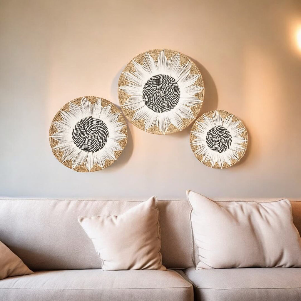 Urban Boho Wall Disc - White and cream image 1