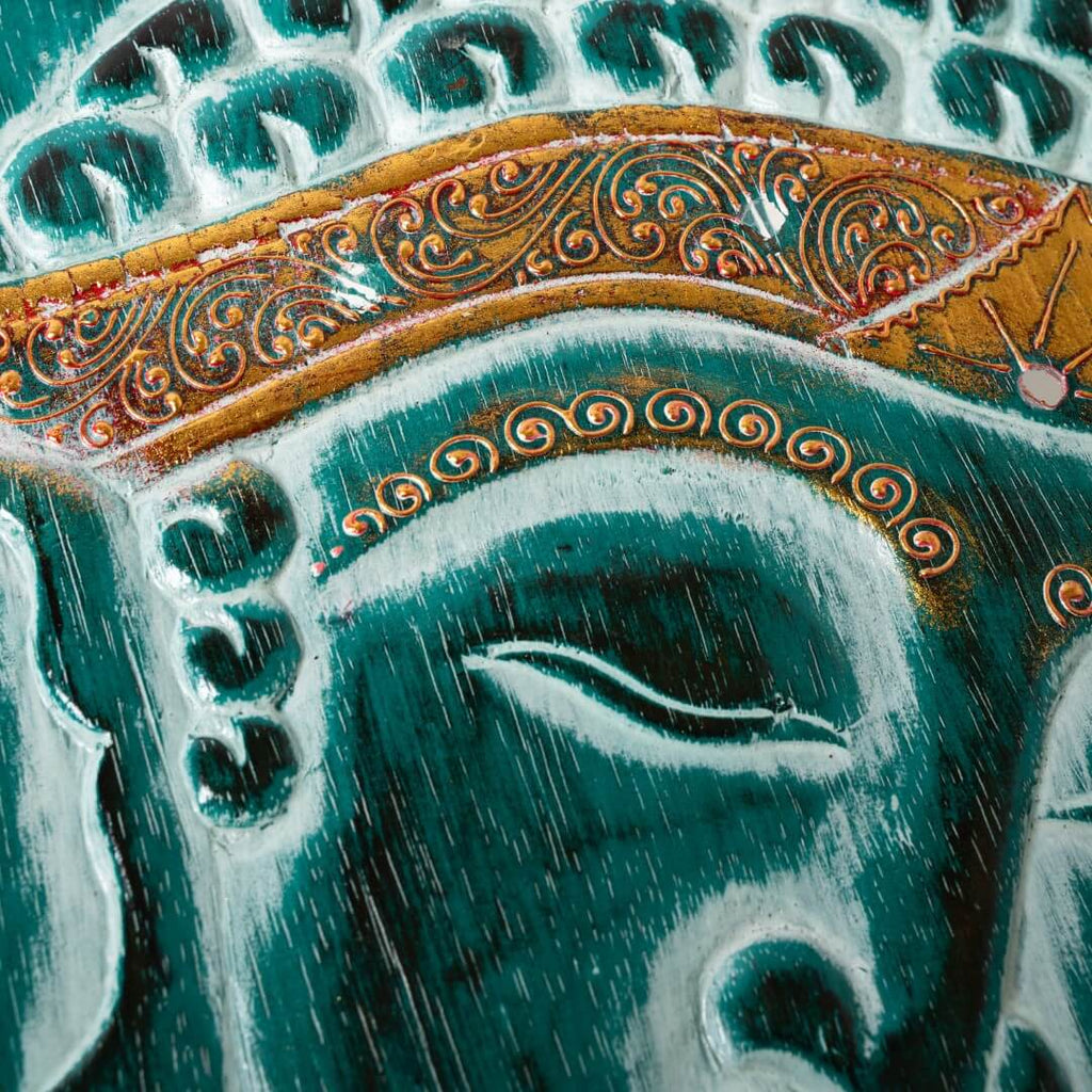 Buddha Mural - Turquoise image 1
