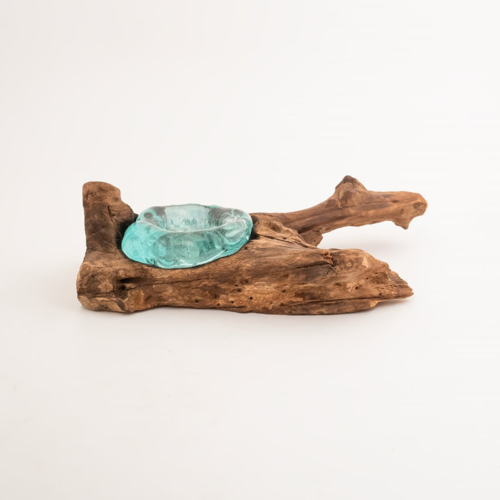 Single Tea Candle stand on Wood (N) image 2
