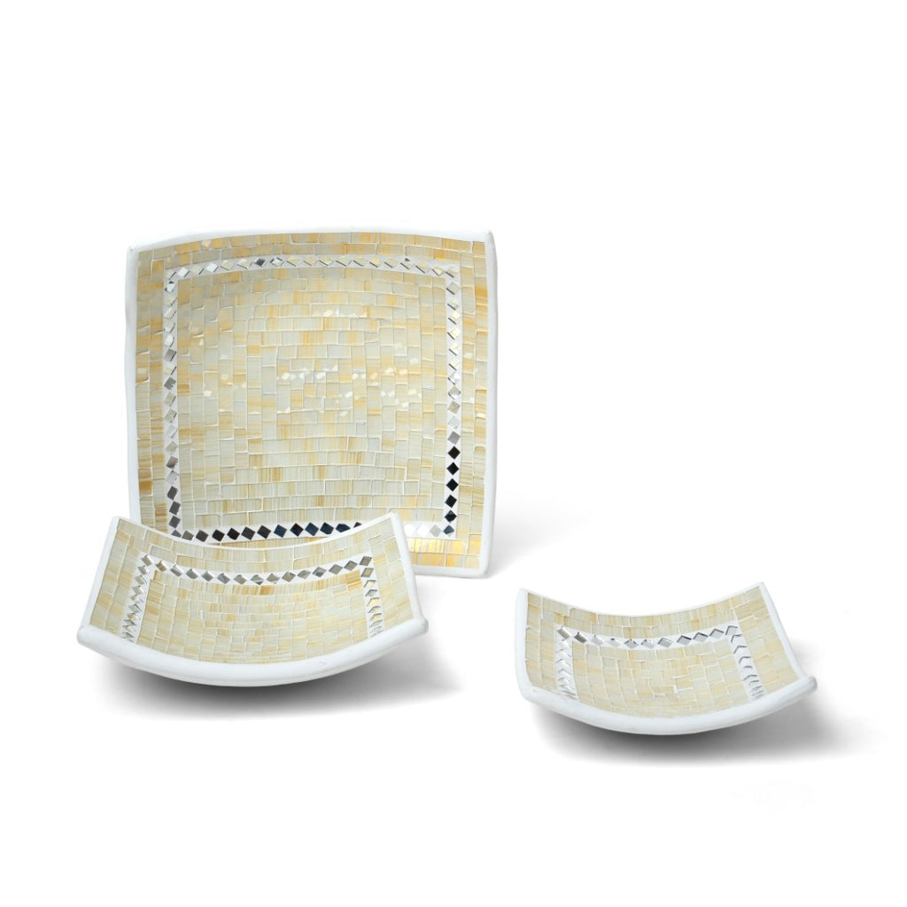 Square Mosaic Plate - Lemon Yellow image 0