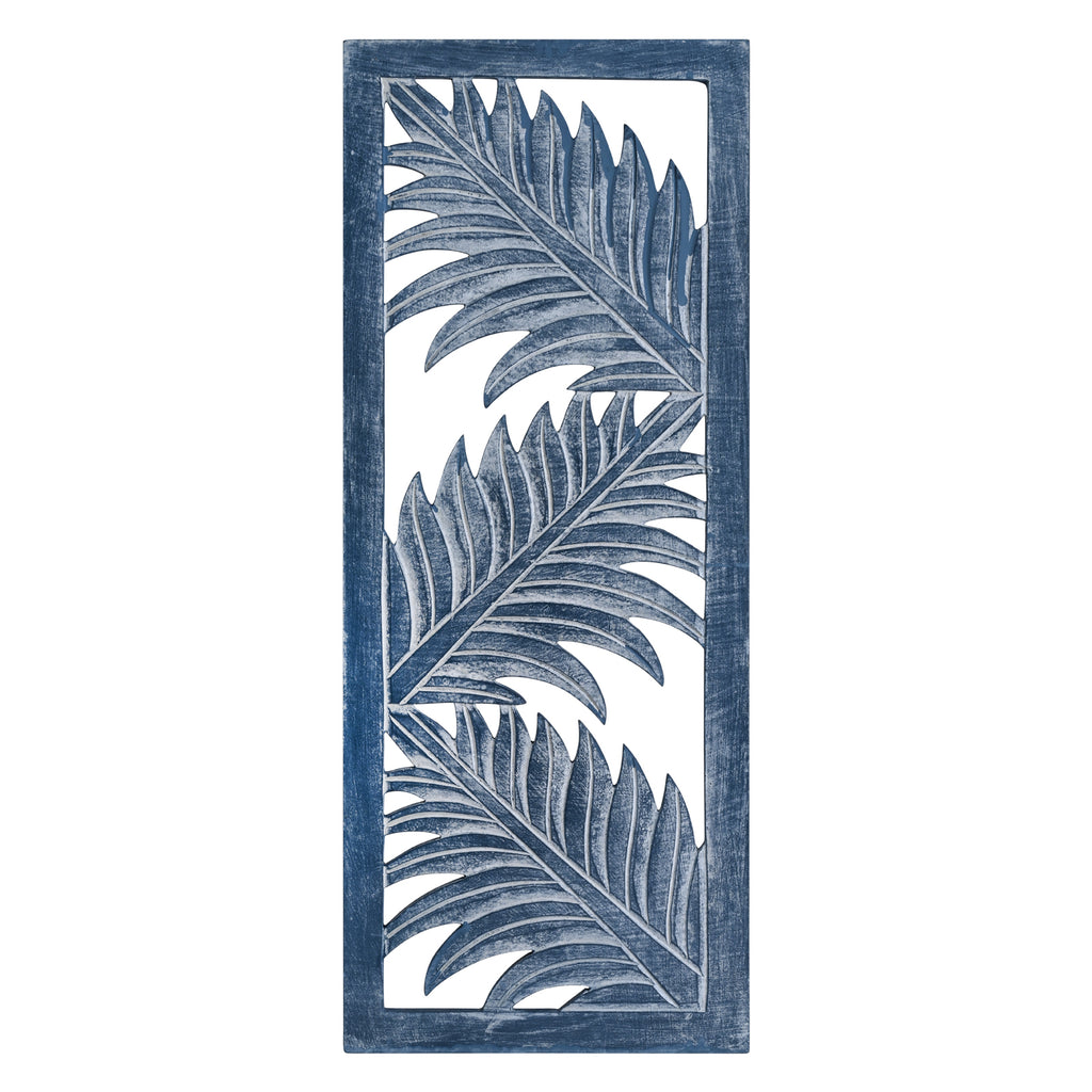 Palm Leaf Design Wall Decoration (Blue) image 0