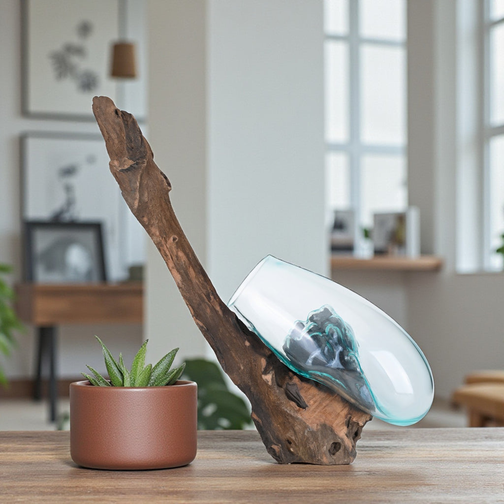 Glass Vase on Wood image 5