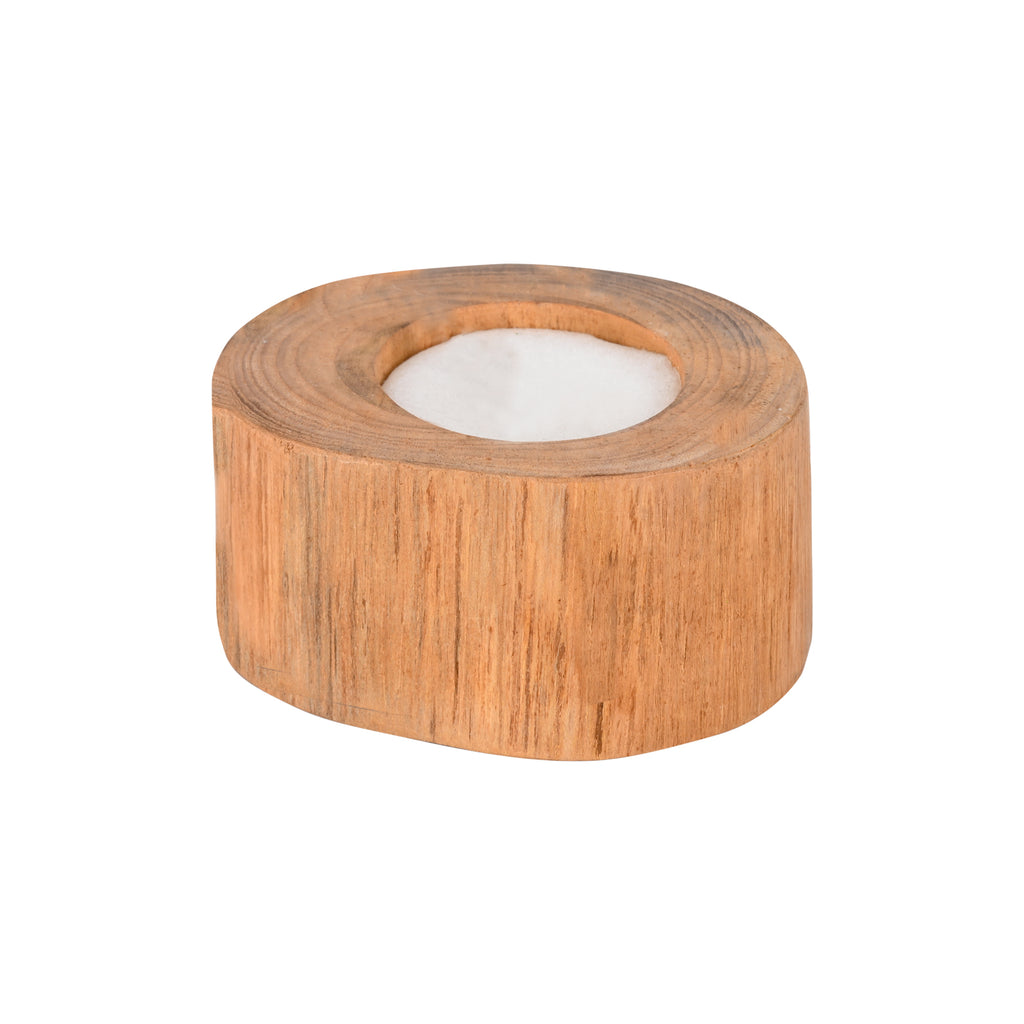 BAGUS HOME DECOR Recycled Wood tea light candle holder (Wangi) - Aesthetic Candle Holders for Home Decor - Artistic Candles for Home Decor image 2