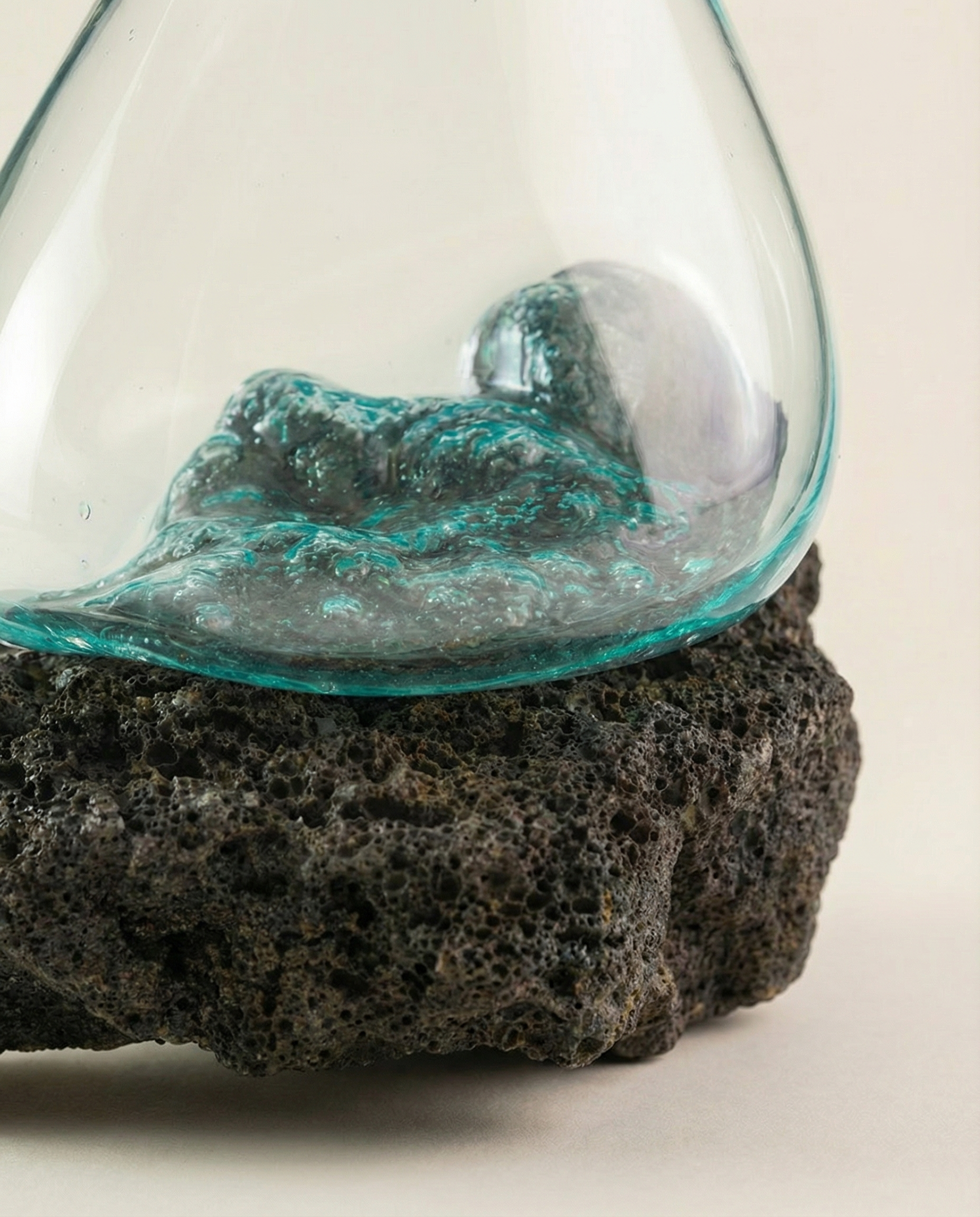 Glass Aquarium on Stone