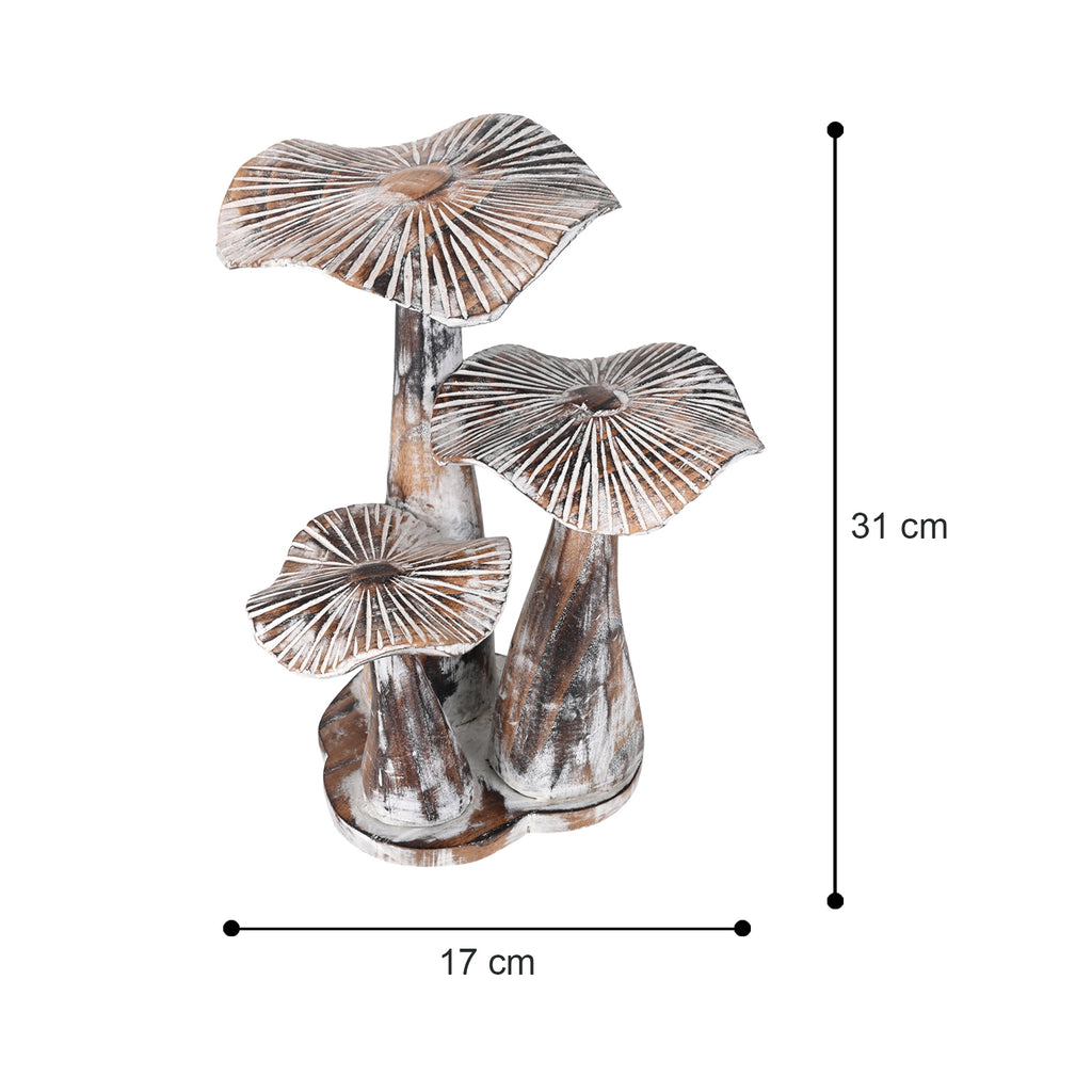 Wooden Mushroom White image 2