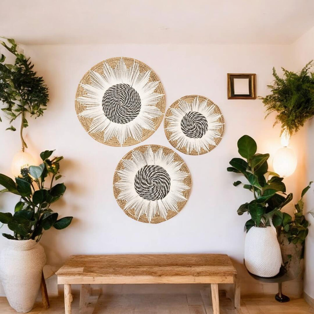 Urban Boho Wall Disc - White and cream image 2