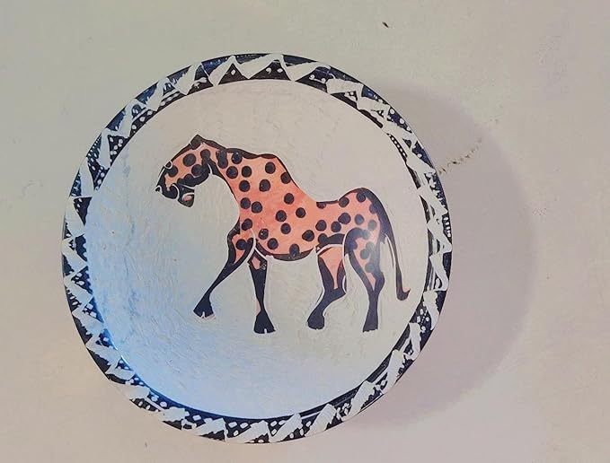 Leopard art soap stone plate image 0