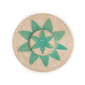 Rattan Wall designer - Green and white image 0