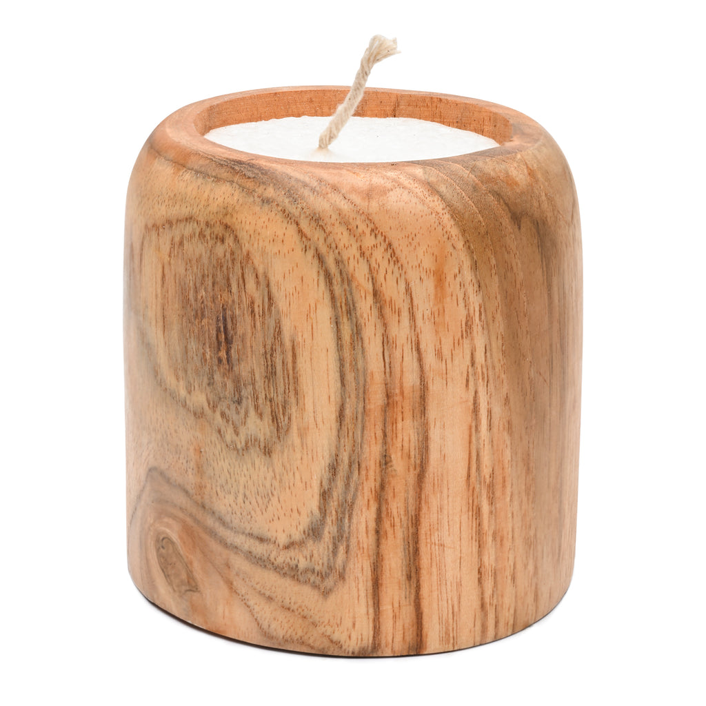 BAGUS HOME DECOR Recycled Wood tea light candle holder (Nova) - Aesthetic Candle Holders for Home Decor - Artistic Candles for Home Decor image 1
