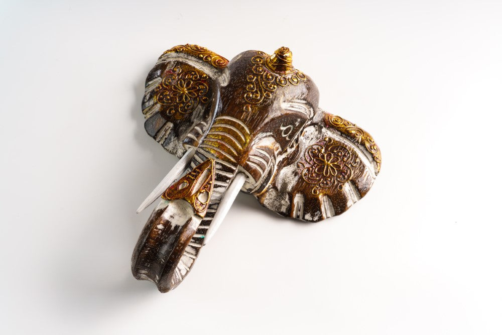 Elephant head (Large 50cm) - Gold image 0