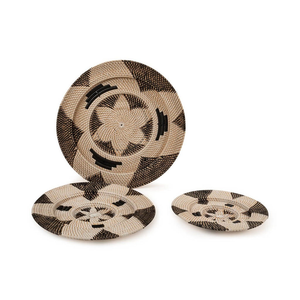 Cream and Brown Rattan Wall Art image 3