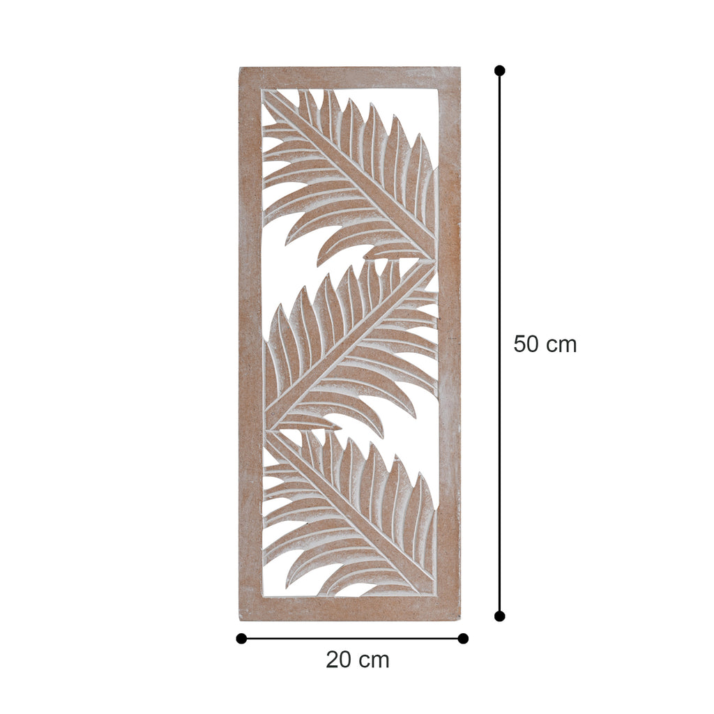Palm Leaf Design Wall Decoration (white) image 1
