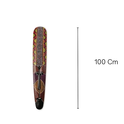 Hand Made Wooden Aboriginal Mask Wall Decor made on Albesia wood image 3