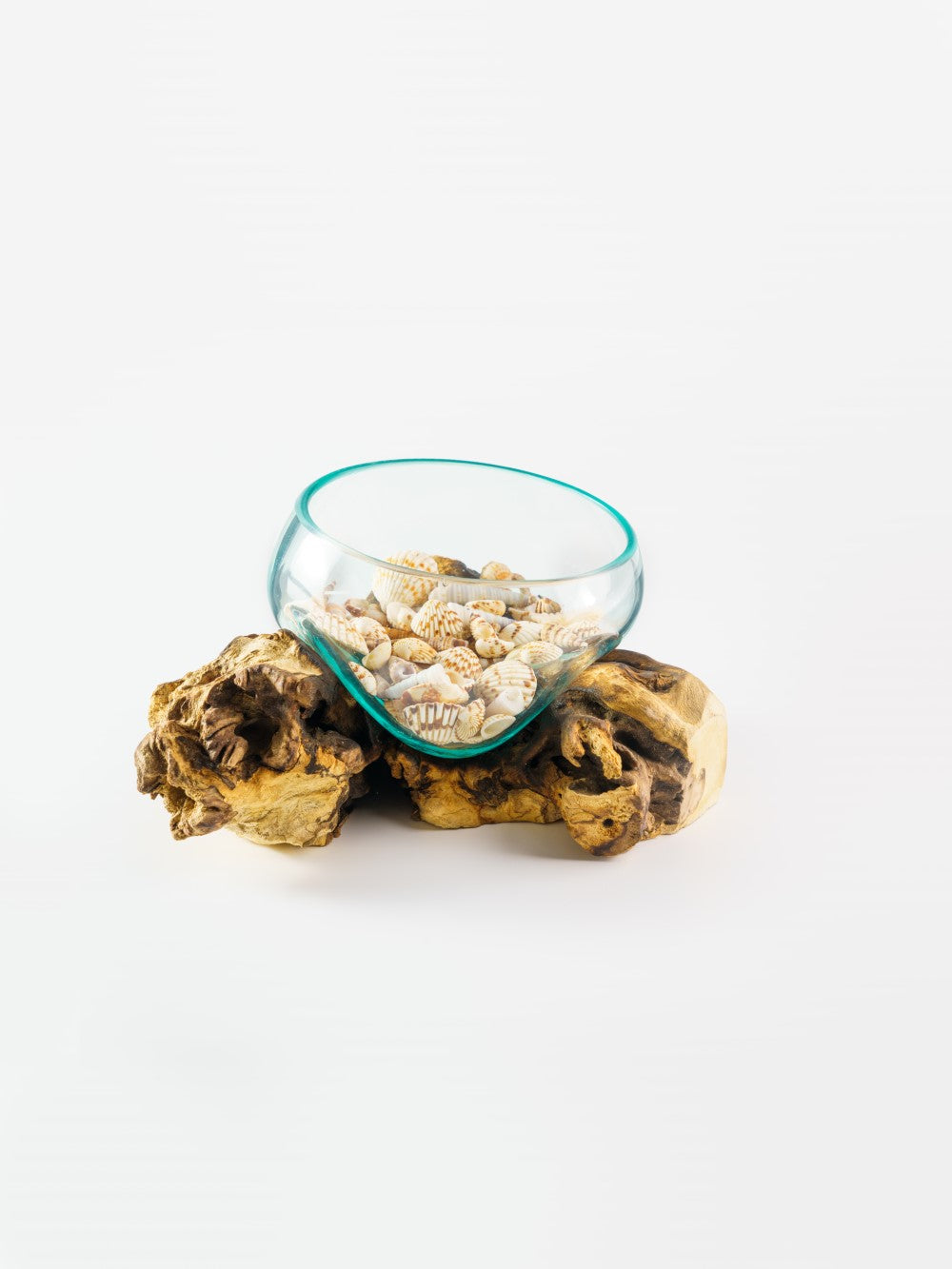 Glass Bowl on Wood image 0