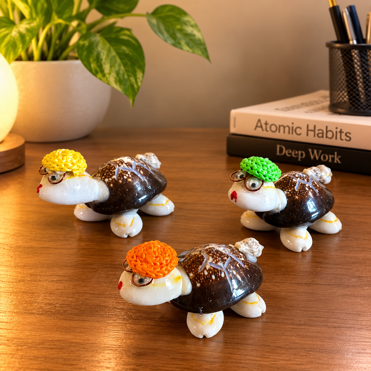 Handmade Seashell Baby Turtle Family-Natural Sea Shell Craft
