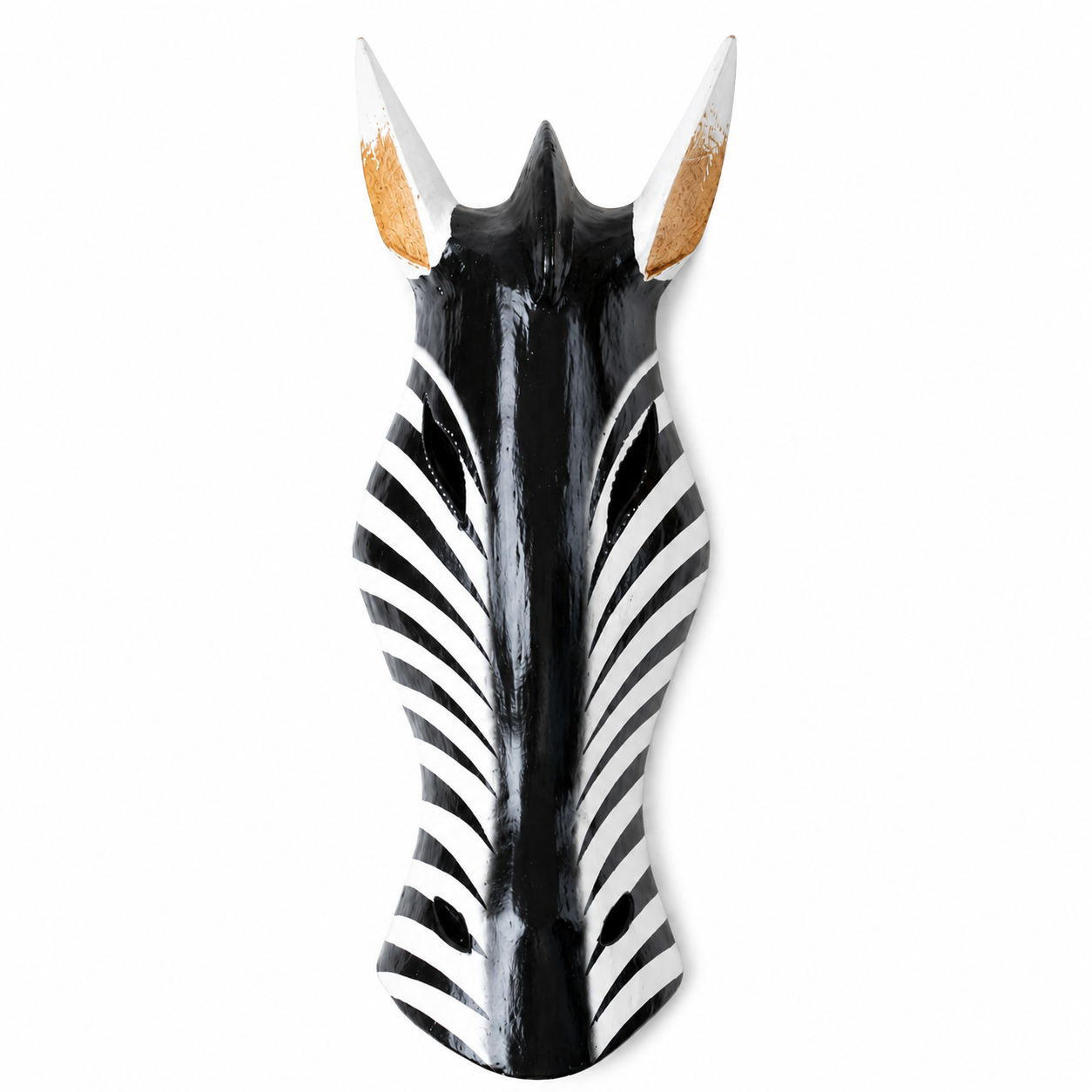 Animal mask in wood - Zebra (1pc)