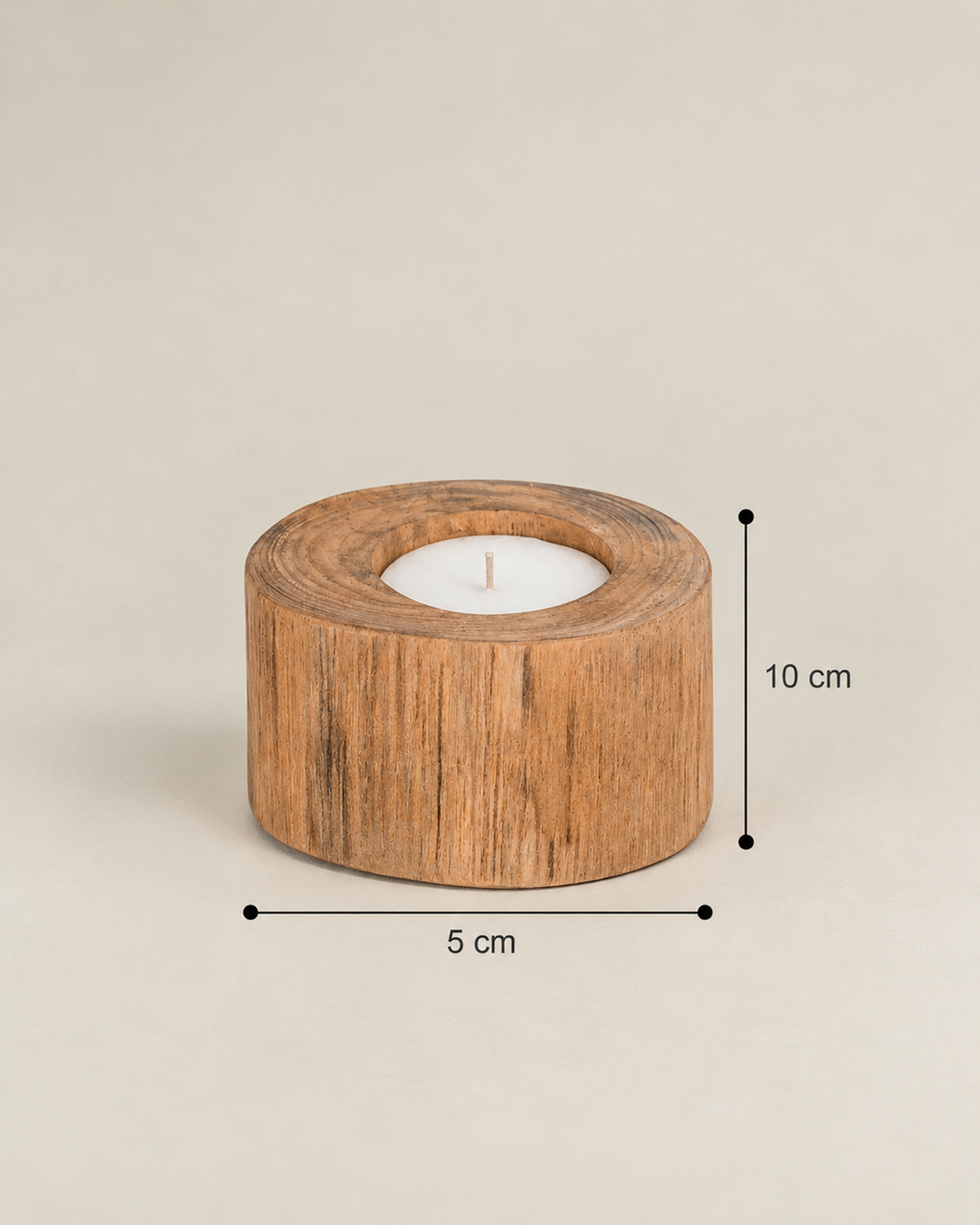BAGUS HOME DECOR Recycled Wood tea light candle holder (Wangi) - Aesthetic Candle Holders for Home Decor - Artistic Candles for Home Decor
