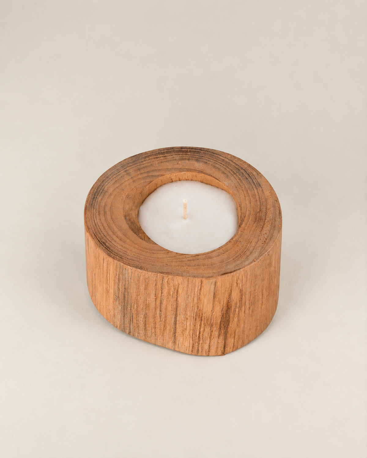 BAGUS HOME DECOR Recycled Wood tea light candle holder (Wangi) - Aesthetic Candle Holders for Home Decor - Artistic Candles for Home Decor