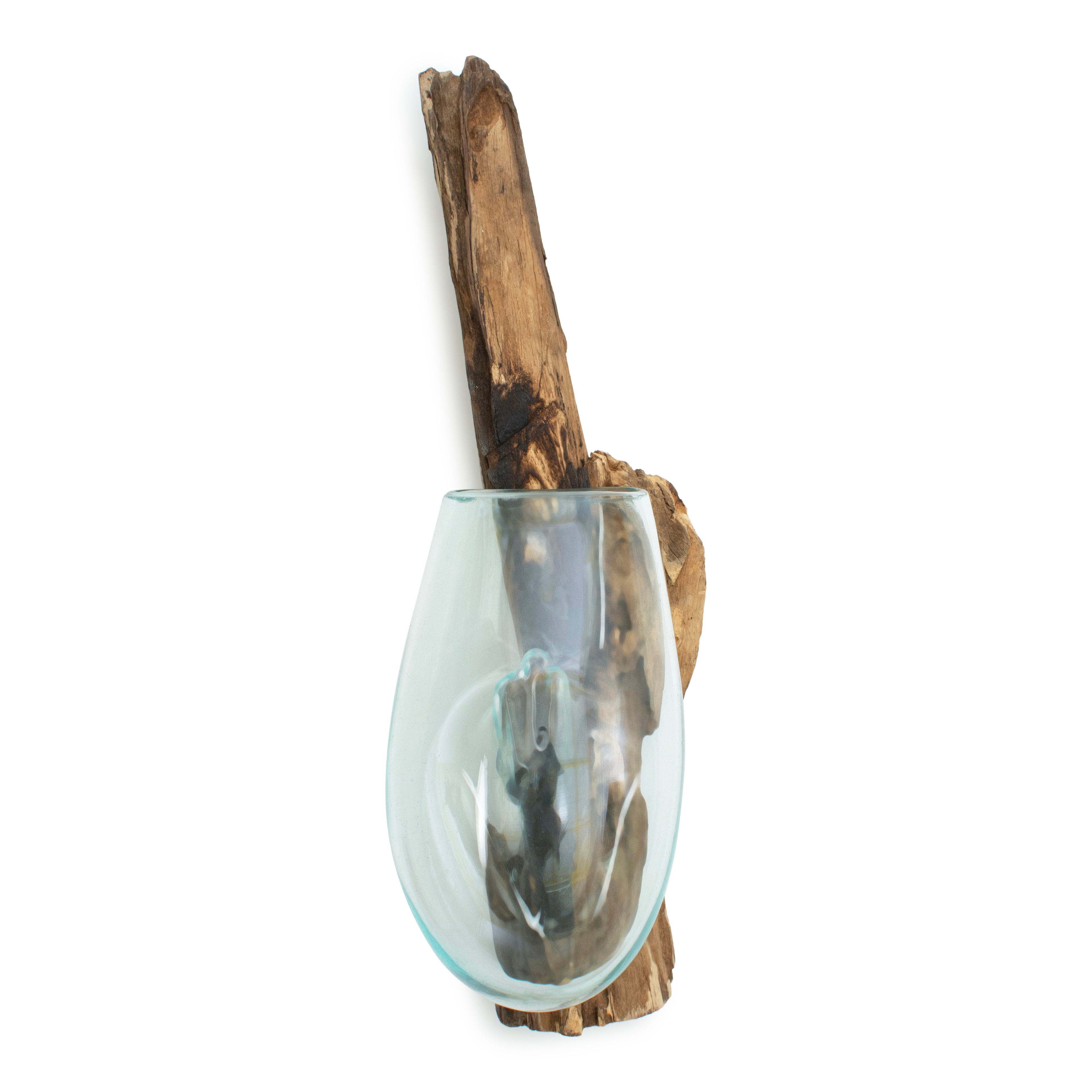 Glass Vase on Wood