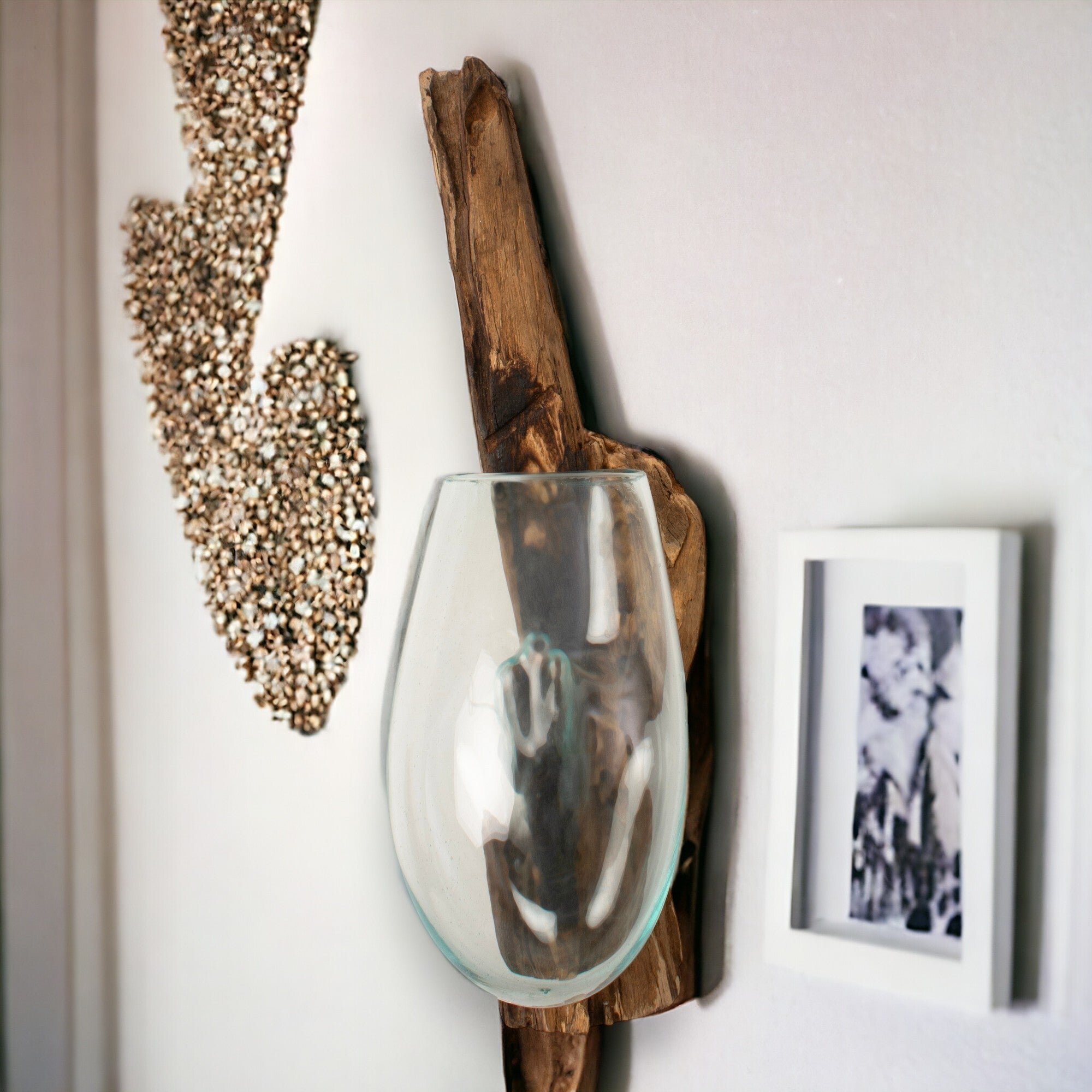 Glass Vase on Wood
