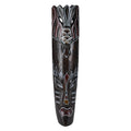 Indonesian Tribal Mask, Hand-Carved Wood, 50 cm x 11 cm, Dark Brown
