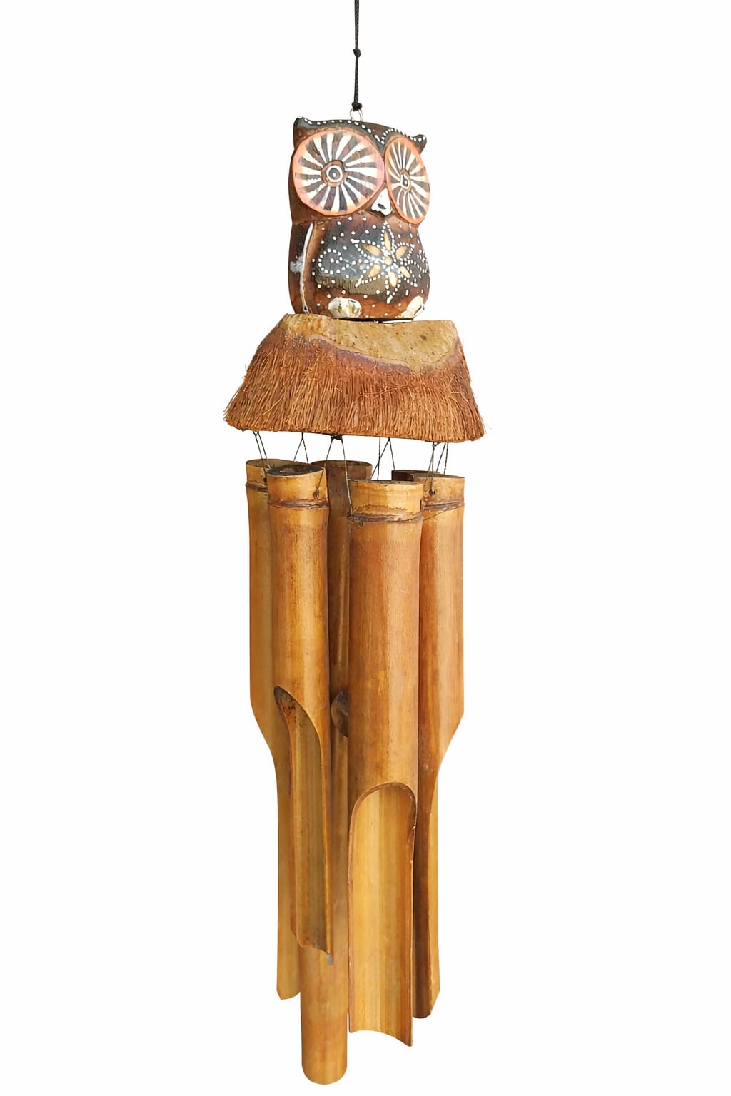 Bamboo Wind Chimes - Owl design