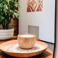 BAGUS HOME DECOR Recycled Wood tea light candle holder (Serasi) - Aesthetic Candle Holders for Home Decor - Artistic Candles for Home Decor image 0