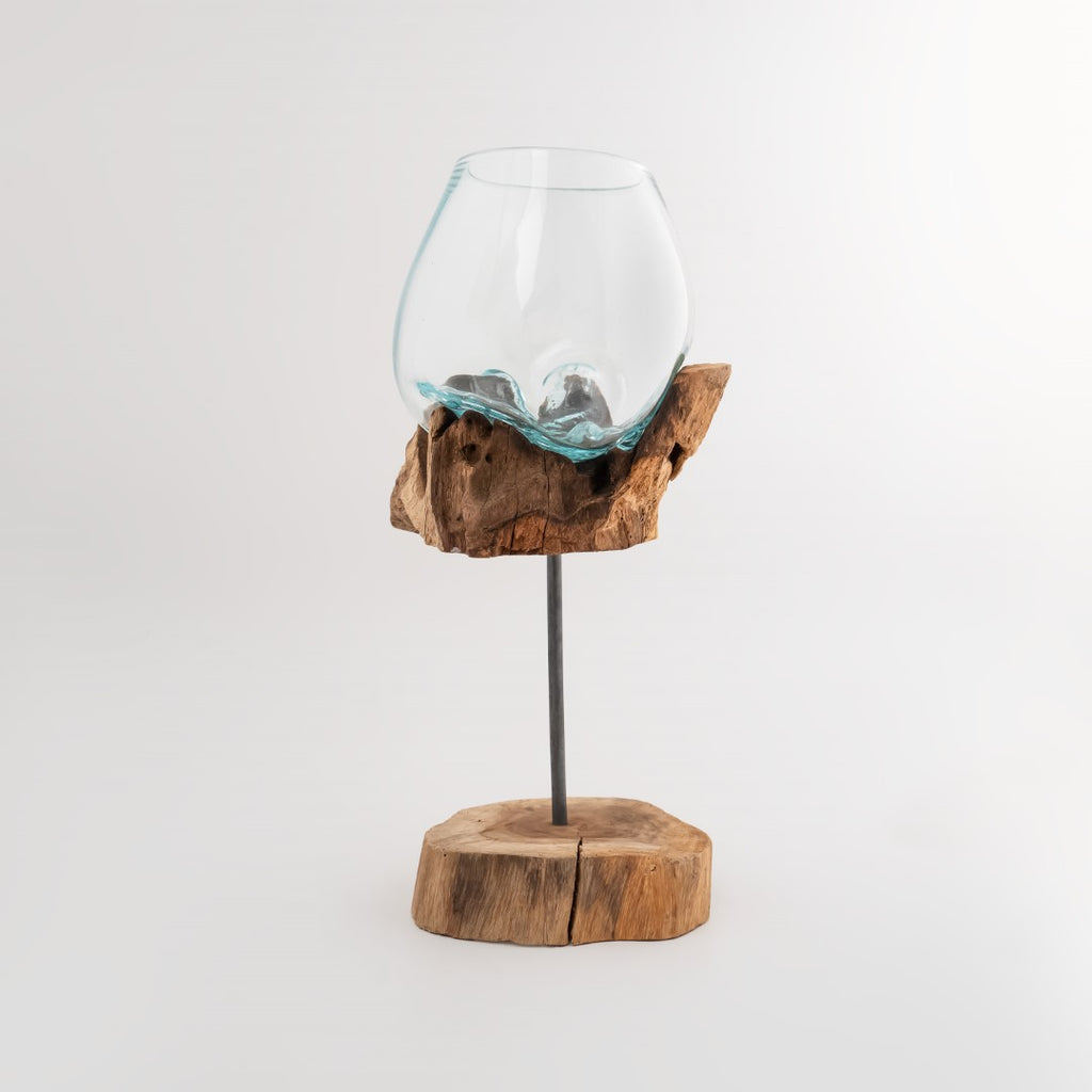 Molten Glass on Driftwood Vase image 2