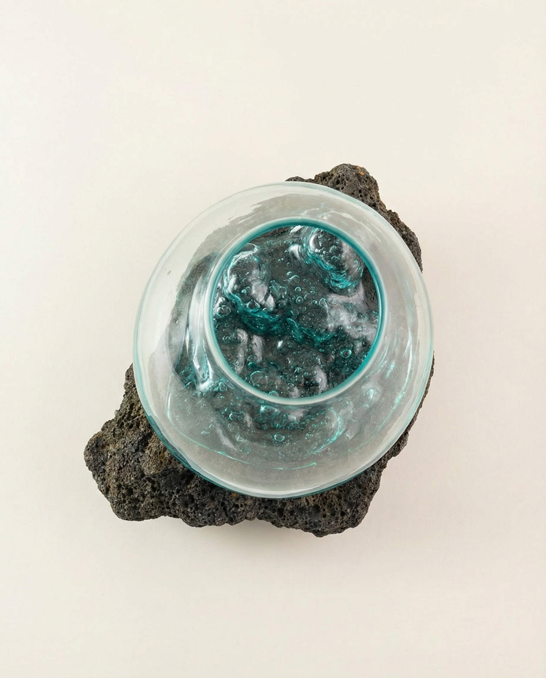 Glass Aquarium on Stone