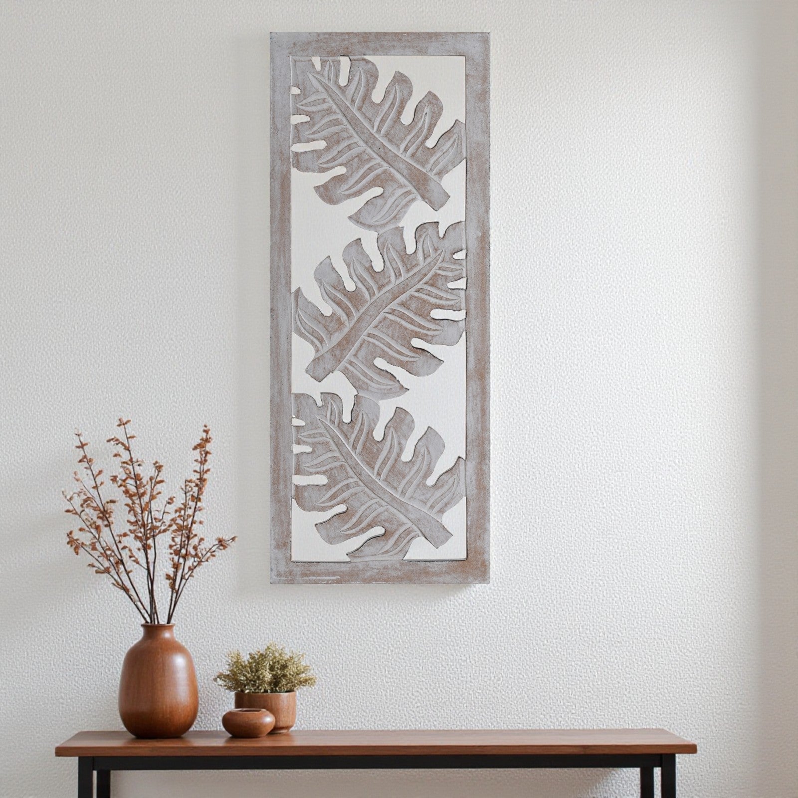 Leaf Design Wall Decoration (White) image 5