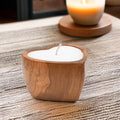 BAGUS HOME DECOR Recycled Wood tea light candle holder (Zia) - Aesthetic Candle Holders for Home Decor - Artistic Candles for Home Decor image 0