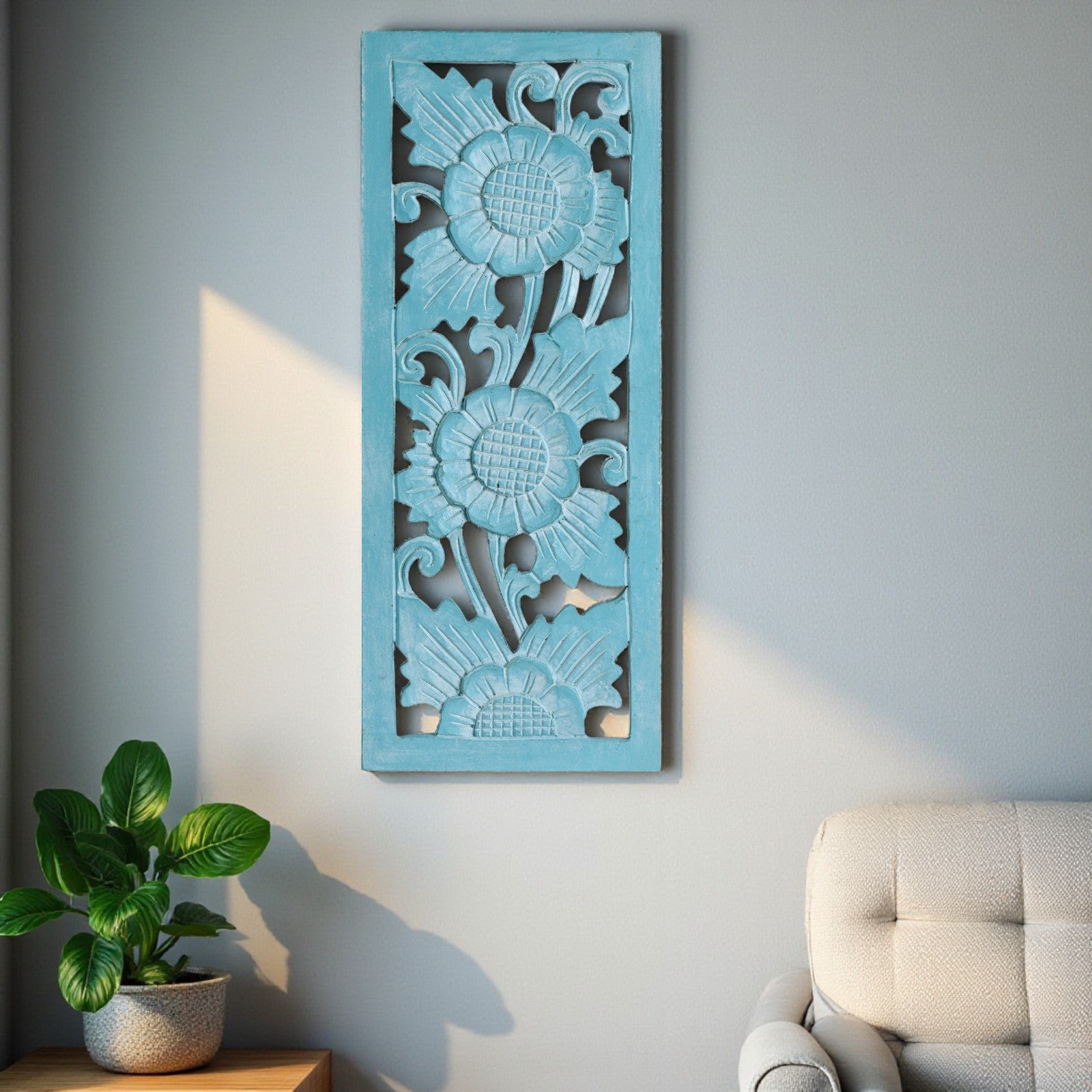 Flower Design wall Decoration (Green) image 4
