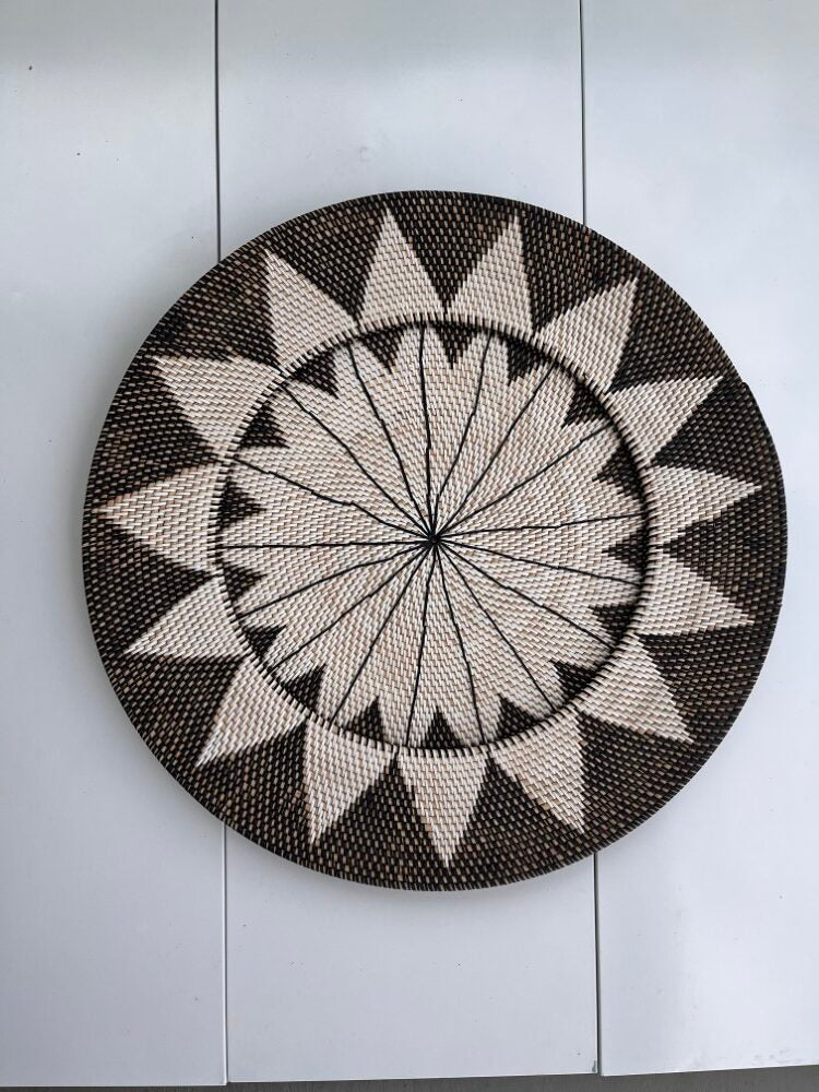 Rattan wall Decor - Brown and white image 0