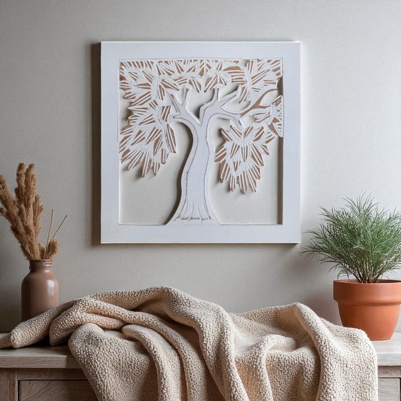 Motif Tree Design wall Decoration (white) image 4