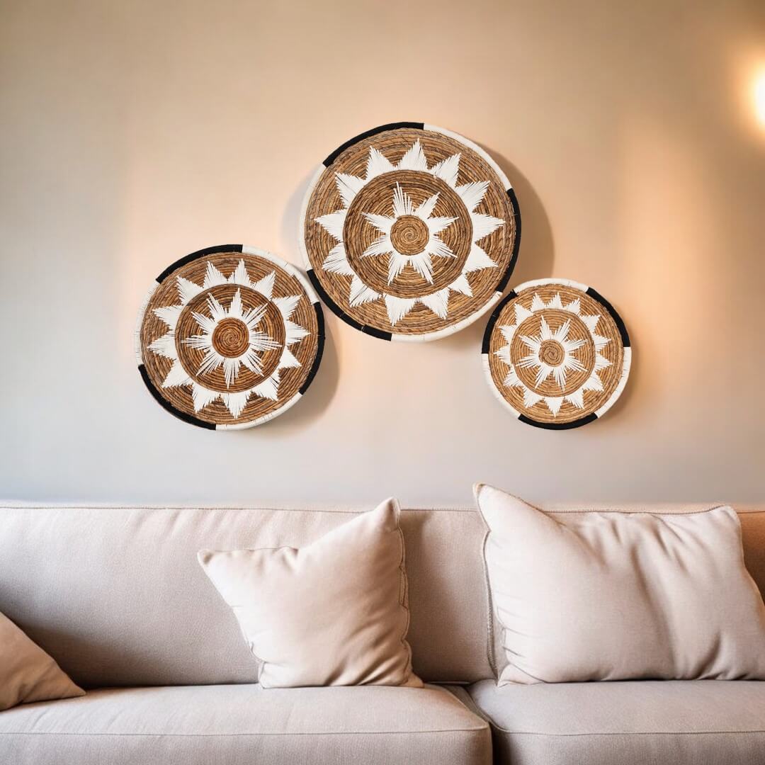 Urban Boho Wall Disc - White and cream image 1