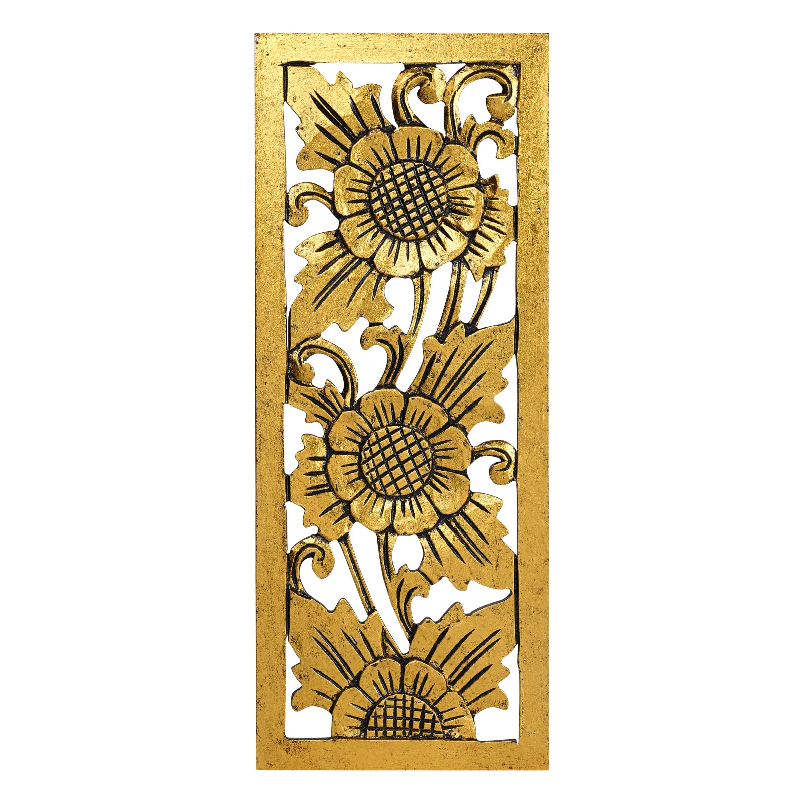 Flower Design wall Decoration (Gold) image 0