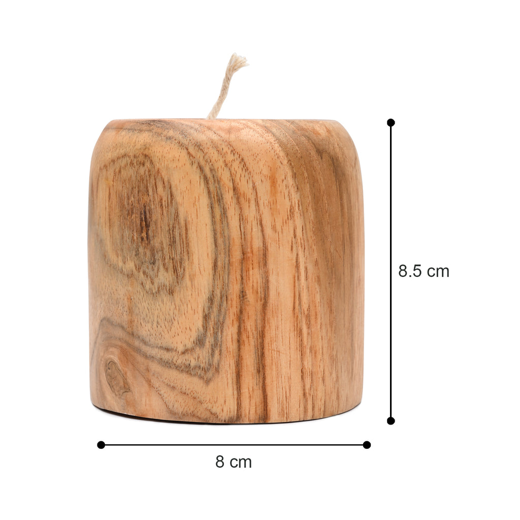 BAGUS HOME DECOR Recycled Wood tea light candle holder (Nova) - Aesthetic Candle Holders for Home Decor - Artistic Candles for Home Decor image 2