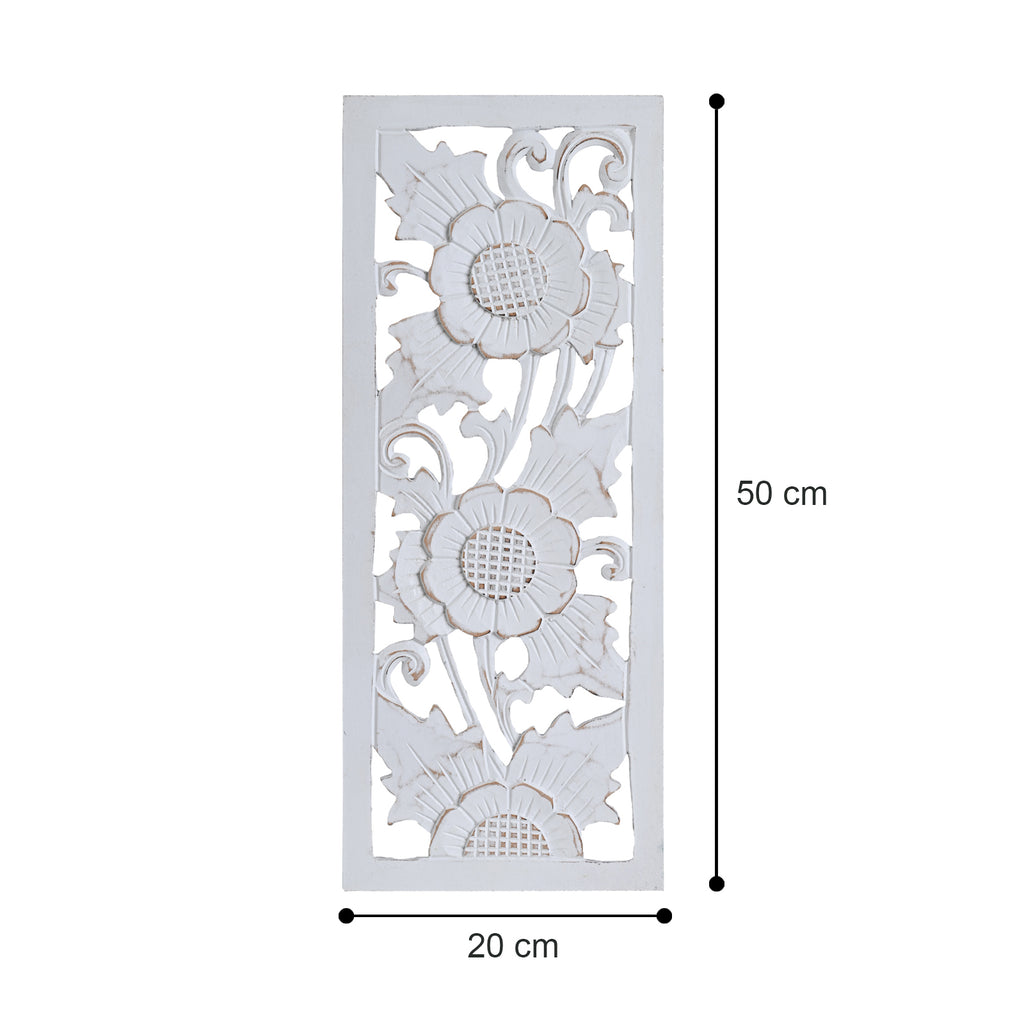 Flower Design wall Decoration (white) image 1