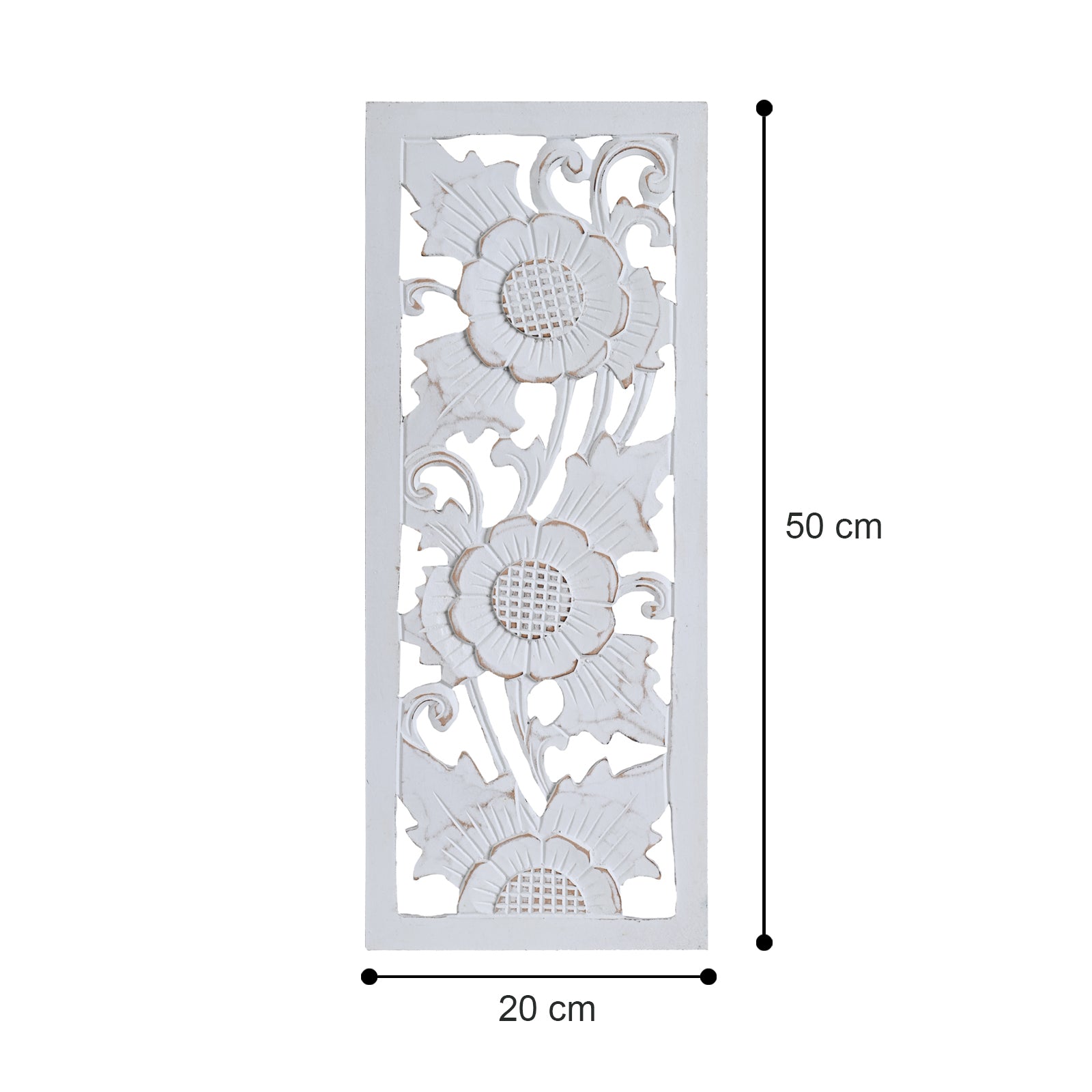 Flower Design wall Decoration (white) image 1